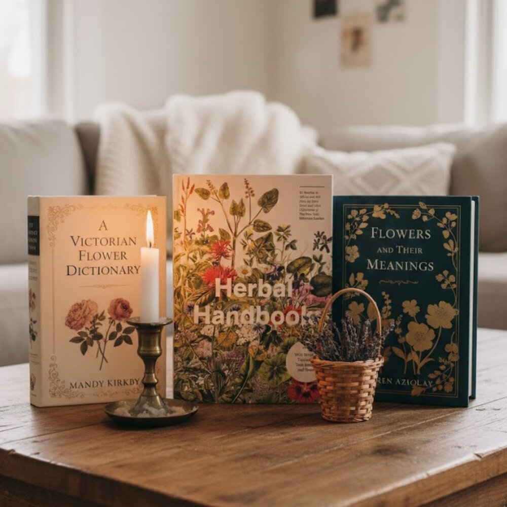 Bundle: 3 Botanical Books 🌿 Victorian Flowers & Herbal Handbook 🌸
